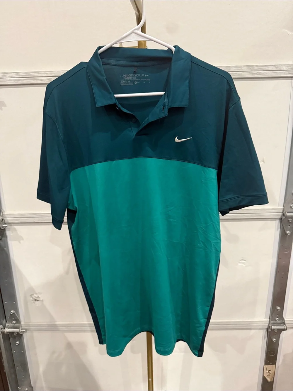 Nike Men's Two-Tone Teal/Deep Teal Polo Shirt